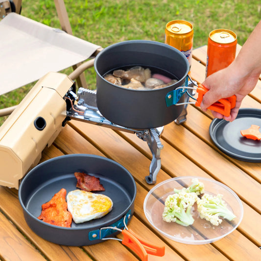 3pcs Non-Stick Portable Camping Cookware