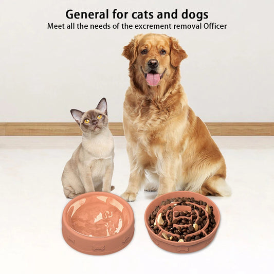 2-in-1 Pets Silicone, 10 Degree Tilted Food Bowl