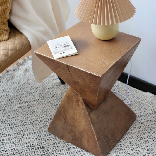 Modern Concrete Accent Table for Indoor and Outdoor