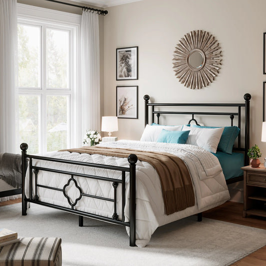 Vintage 14 Inch Metal Platform Bed Frame