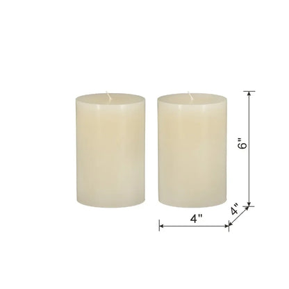 Ivory Pillar Candles - Smoke-free and Odorless