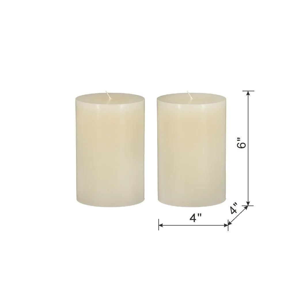 Ivory Pillar Candles - Smoke-free and Odorless