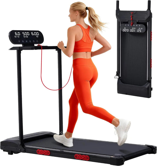 Portable Walking Pad Treadmill with Handle Bar