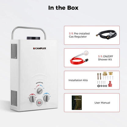 Portable 1.58 GPM Tankless Propane Water Heater
