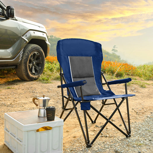 Portable, Folding, Outdoor Camping Chair With Armrests