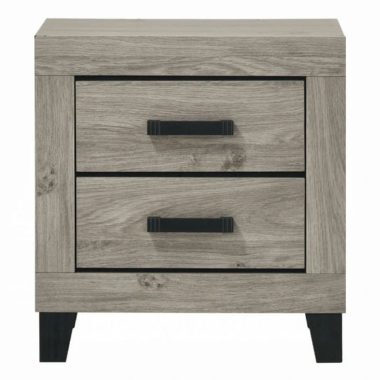 Farmhouse Style Light Gray Finished Nightstand