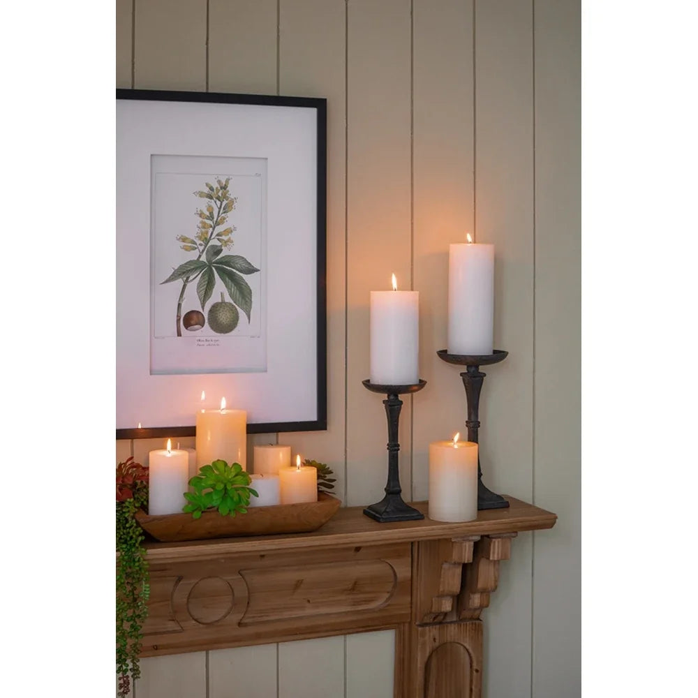Ivory Pillar Candles - Smoke-free and Odorless