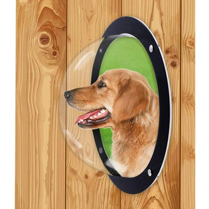 12.4" Round Clear Acrylic Portal for Dogs/Cats