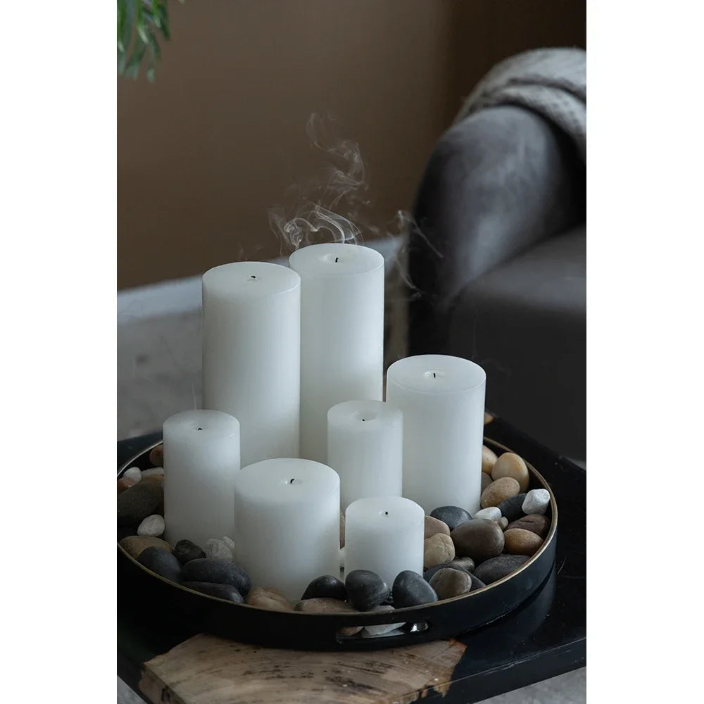 Ivory Pillar Candles - Smoke-free and Odorless